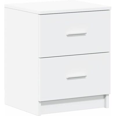 vidaXL Szafka nocna z 2 szufladami Biała 40x36x50 cm - Szafka nocna vidaXL Szafka nocna z 2 szufladami Biała 40x36x50 cm - Szafka nocna