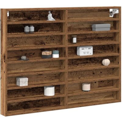 vidaXL Szafka Wystawowa Stare Drewno Drewno 100 x 8.5 x 75 cm vidaXL Szafka Wystawowa Stare Drewno Drewno 100 x 8.5 x 75 cm