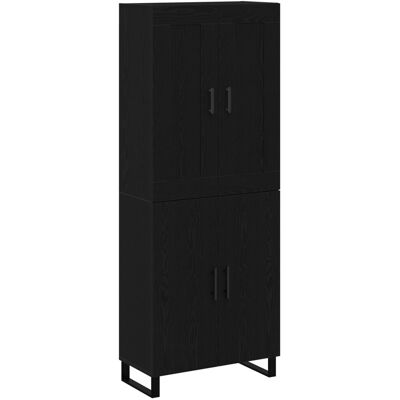 vidaXL Wysoki regał Czarny Dąb 69.5x34x180 cm z drewna inżynieryjnego vidaXL Wysoki regał Czarny Dąb 69.5x34x180 cm z drewna inżynieryjnego
