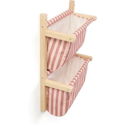 Kid'S Concept - Półka Ścienna Materiałowa W Paski, Clay Pink Kid'S Concept - Półka Ścienna Materiałowa W Paski, Clay Pink