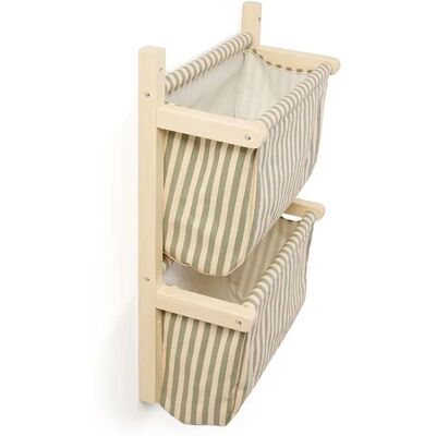 Kid'S Concept - Półka Ścienna Materiałowa W Paski, Zielona Kid'S Concept - Półka Ścienna Materiałowa W Paski, Zielona