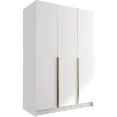 MUEBLES Atlanta 205 Biały Złoty Szafa - Meble do przechowywania MUEBLES Atlanta 205 Biały Złoty Szafa - Meble do przechowywania