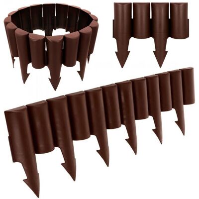 Artemis 10x Palisada Ogrodowa Plastikowa Brązowa Border Obrzeże Płotek Trawnik 2,5m Artemis 10x Palisada Ogrodowa Plastikowa Brązowa Border Obrzeże Płotek Trawnik 2,5m