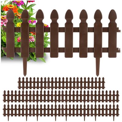Artemis 12x Płotek Ogrodowy Brązowy Border Palisada Obrzeże Trawnika Grządki 588 cm Artemis 12x Płotek Ogrodowy Brązowy Border Palisada Obrzeże Trawnika Grządki 588 cm