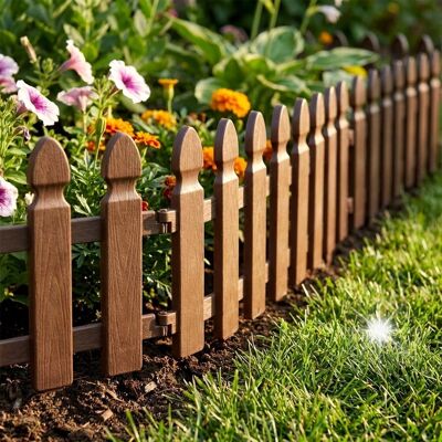 Artemis 12x Płotek Ogrodowy Brązowy Border Palisada Obrzeże Trawnika Grządki 588 cm Artemis 12x Płotek Ogrodowy Brązowy Border Palisada Obrzeże Trawnika Grządki 588 cm
