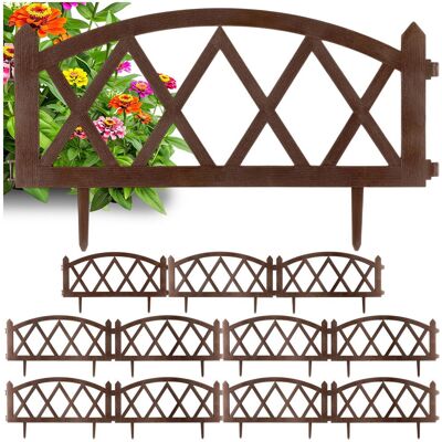 Artemis 12x Płotek Ogrodowy Brązowy Border Palisada Obrzeże Trawnika Grządki 684 cm Artemis 12x Płotek Ogrodowy Brązowy Border Palisada Obrzeże Trawnika Grządki 684 cm