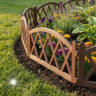 Artemis 12x Płotek Ogrodowy Brązowy Border Palisada Obrzeże Trawnika Grządki 684 cm Artemis 12x Płotek Ogrodowy Brązowy Border Palisada Obrzeże Trawnika Grządki 684 cm
