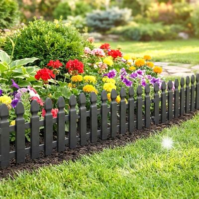 Artemis 12x Płotek Ogrodowy Szary Border Palisada Obrzeże Trawnika Grządki 588 cm Artemis 12x Płotek Ogrodowy Szary Border Palisada Obrzeże Trawnika Grządki 588 cm