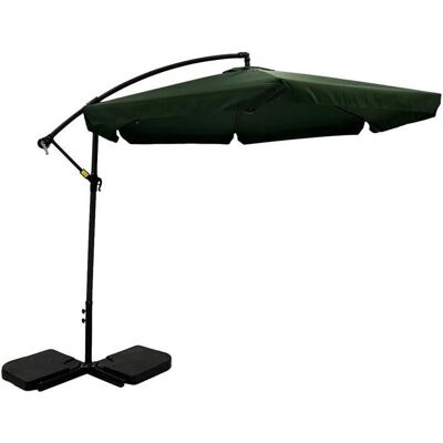 Dajar 47540 Parasol ogrodowy boczny z podstawą 3 m zielony PATIO Dajar 47540 Parasol ogrodowy boczny z podstawą 3 m zielony PATIO