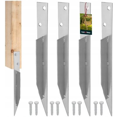 IKRA 4x PODSTAWA KĄTOWA DO HUŚTAWKI WBIJANA KOTWA STABILIZUJĄCA 44,5x4cm BLACHA IKRA 4x PODSTAWA KĄTOWA DO HUŚTAWKI WBIJANA KOTWA STABILIZUJĄCA 44,5x4cm BLACHA