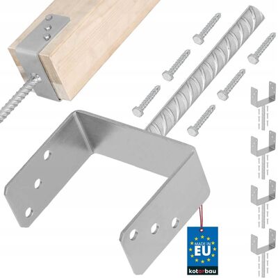 IKRA 4x PODSTAWA SŁUPA KOTWA STAŁA WSPORNIK U PRĘT 151 MM BETONU MURU WMUROWANIA IKRA 4x PODSTAWA SŁUPA KOTWA STAŁA WSPORNIK U PRĘT 151 MM BETONU MURU WMUROWANIA