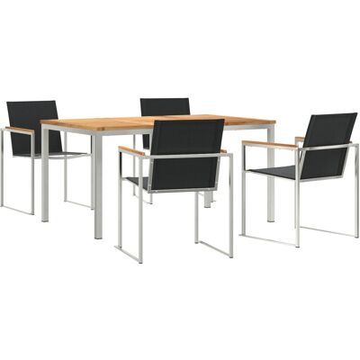 vidaXL 5-częściowy zestaw jadalniany z litego drewna teak vidaXL 5-częściowy zestaw jadalniany z litego drewna teak