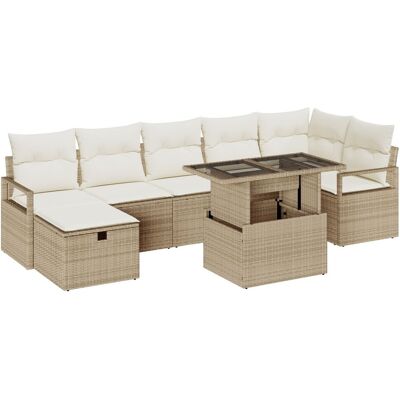 8-częściowy zestaw ogrodowy vidaXL z poduszkami beżowy poli rattan, Sofa ogrodowa 2-osobowa vidaXL z miejscem do przechowywania i poduszkami beżowy .. 8-częściowy zestaw ogrodowy vidaXL z poduszkami beżowy poli rattan, Sofa ogrodowa 2-osobowa vidaXL z miejscem do przechowywania i poduszkami beżowy ..