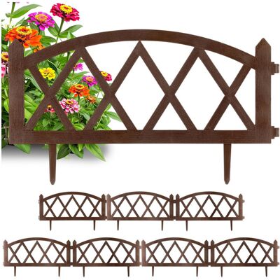 Artemis 8x Płotek Ogrodowy Brązowy Border Palisada Obrzeże Trawnika Grządki 456 cm Artemis 8x Płotek Ogrodowy Brązowy Border Palisada Obrzeże Trawnika Grządki 456 cm