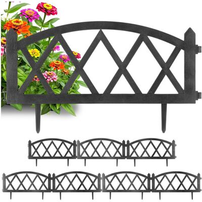 Artemis 8x Płotek Ogrodowy Szary Border Palisada Obrzeże Trawnika Grządki 456 cm Artemis 8x Płotek Ogrodowy Szary Border Palisada Obrzeże Trawnika Grządki 456 cm