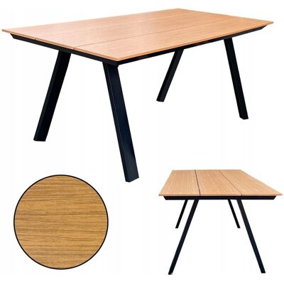 Kontrasto Aluminiowy Stół Ogrodowy Madera 180X91X74 Na Taras Z Blatem Polywood Drewno Kontrasto Aluminiowy Stół Ogrodowy Madera 180X91X74 Na Taras Z Blatem Polywood Drewno