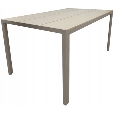 Kontrasto Aluminiowy stół ogrodowy na taras z blatem polywood Allen Pro 130x70 taupe Kontrasto Aluminiowy stół ogrodowy na taras z blatem polywood Allen Pro 130x70 taupe