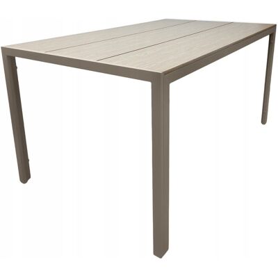 Kontrasto Aluminiowy stół ogrodowy na taras z blatem polywood Allen Pro 150x90 taupe Kontrasto Aluminiowy stół ogrodowy na taras z blatem polywood Allen Pro 150x90 taupe