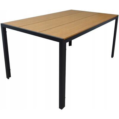 Kontrasto Aluminiowy stół ogrodowy taras z blatem polywood Allen Pro 150x90 naturalny Kontrasto Aluminiowy stół ogrodowy taras z blatem polywood Allen Pro 150x90 naturalny