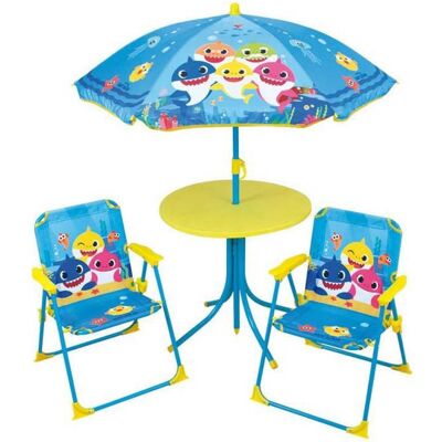 Arditex Baby Shark Rekin Ogrodowy Stolik Krzesła Parasol Arditex Baby Shark Rekin Ogrodowy Stolik Krzesła Parasol