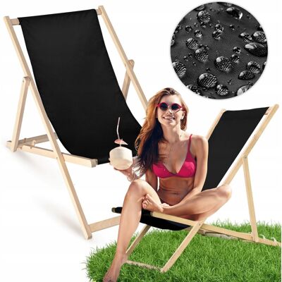 Allbag CZARNY LEŻAK OGRODOWY z DREWNA BUKOWEGO Idealny na PLAŻĘ BALKON do OGRODU Allbag CZARNY LEŻAK OGRODOWY z DREWNA BUKOWEGO Idealny na PLAŻĘ BALKON do OGRODU