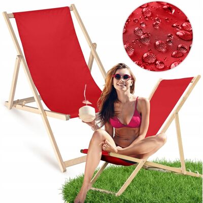 Allbag Czerwony LEŻAK OGRODOWY DREWNIANY SKŁADANY Plażowy EKO PREZENT URODZINOWY Allbag Czerwony LEŻAK OGRODOWY DREWNIANY SKŁADANY Plażowy EKO PREZENT URODZINOWY