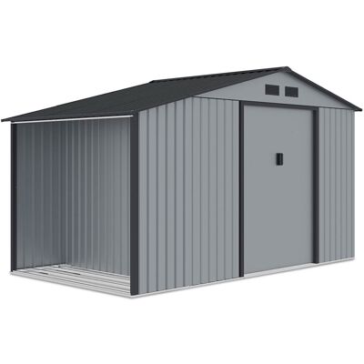 Focus Garden Domek Narzędziowy Drewutnia Madison 342x191cm Light Grey - Hardmaister Focus Garden Domek Narzędziowy Drewutnia Madison 342x191cm Light Grey - Hardmaister