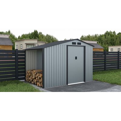 Focus Garden Domek Ogrodowy Drewutnia Madison 278x191cm Light Grey - Hardmaister Focus Garden Domek Ogrodowy Drewutnia Madison 278x191cm Light Grey - Hardmaister