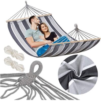 Domarex Duży Hamak Dwuosobowy Ogrodowy Mocny Xxl 290x150 Cm Pałąk 120 Cm + Liny Domarex Duży Hamak Dwuosobowy Ogrodowy Mocny Xxl 290x150 Cm Pałąk 120 Cm + Liny