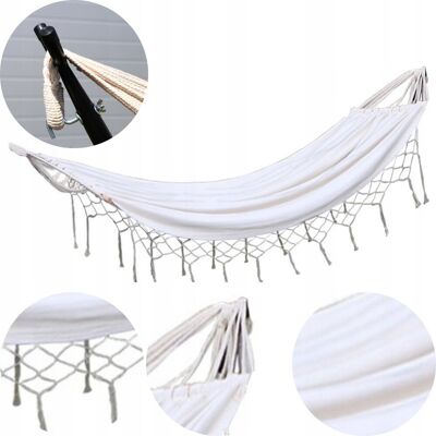 Domarex Duży Hamak Dwuosobowy Xxl 280X150 Cm Ogrodowy Mocny Do 150Kg Boho Domarex Duży Hamak Dwuosobowy Xxl 280X150 Cm Ogrodowy Mocny Do 150Kg Boho