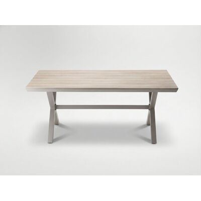 GardenLine Duży Ogrodowy Stół Nowoczesny Aluminiowy Na Taras Do Altany Beżowy 180 cm. GardenLine Duży Ogrodowy Stół Nowoczesny Aluminiowy Na Taras Do Altany Beżowy 180 cm.