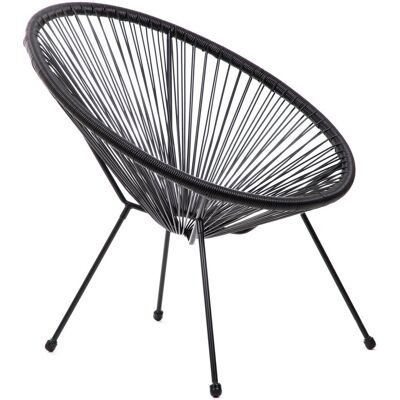 Fotel ACAPULCO FIESTA czarny 70x73x80 cm HOMLA Fotel ACAPULCO FIESTA czarny 70x73x80 cm HOMLA