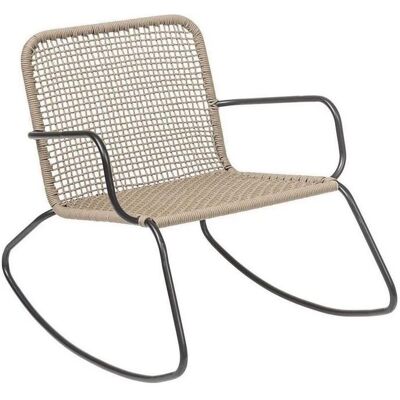 Bloomingville Fotel ogrodowy bujany Holiday 89x80 cm naturalny Bloomingville Fotel ogrodowy bujany Holiday 89x80 cm naturalny