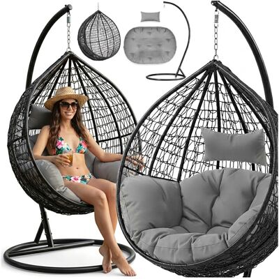 LAZYhome FOTEL WISZĄCY BUJANY OGRODOWY KOSZ HUŚTAWKA JAJO KOKON +SUPER DUŻE PODUSZKI LAZYhome FOTEL WISZĄCY BUJANY OGRODOWY KOSZ HUŚTAWKA JAJO KOKON +SUPER DUŻE PODUSZKI