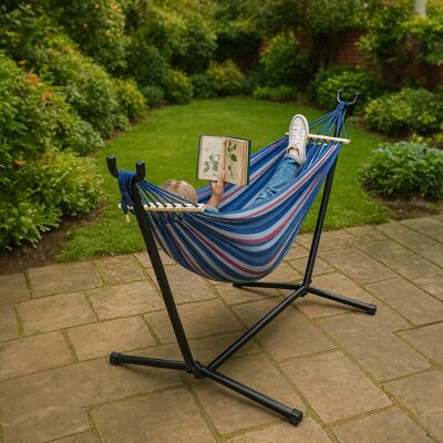 Inny producent Hamak, huśtawka niebieski 260x150cm H03 Be-Active.pl Inny producent Hamak, huśtawka niebieski 260x150cm H03 Be-Active.pl
