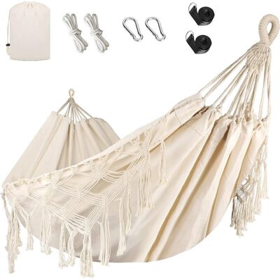 Inny producent HAMAK OGRODOWY BRAZYLIJSKI BOHO BEŻOWY KEMPINGOWY HUŚTAWKA MOCNA 150 KG Inny producent HAMAK OGRODOWY BRAZYLIJSKI BOHO BEŻOWY KEMPINGOWY HUŚTAWKA MOCNA 150 KG