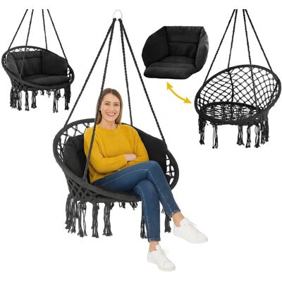 Inny producent HUŚTAWKA BOCIANIE GNIAZDO Ogrodowa Fotel Wiszący Krzesło Bocian PODUSZKA czarne Inny producent HUŚTAWKA BOCIANIE GNIAZDO Ogrodowa Fotel Wiszący Krzesło Bocian PODUSZKA czarne