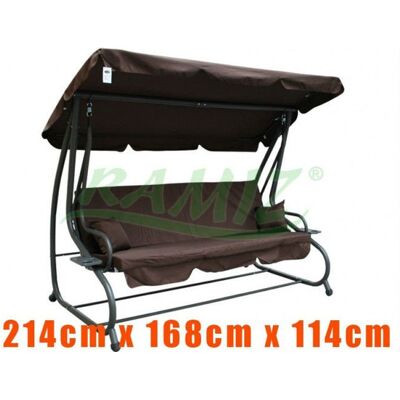 RAMIZ HUŚTAWKA OGRODOWA 2w1 Leżanka 3-4 osobowa 214cm x 168 cm x 114 cm RAMIZ HUŚTAWKA OGRODOWA 2w1 Leżanka 3-4 osobowa 214cm x 168 cm x 114 cm