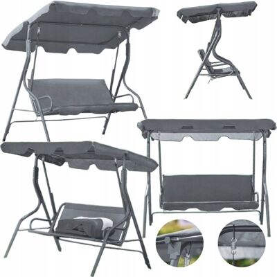 FUNFIT GARDEN HUŚTAWKA OGRODOWA 3-OSOBOWA ŁAWKA BUJANA + MATERAC KOMPLET FUNFIT GARDEN HUŚTAWKA OGRODOWA 3-OSOBOWA ŁAWKA BUJANA + MATERAC KOMPLET