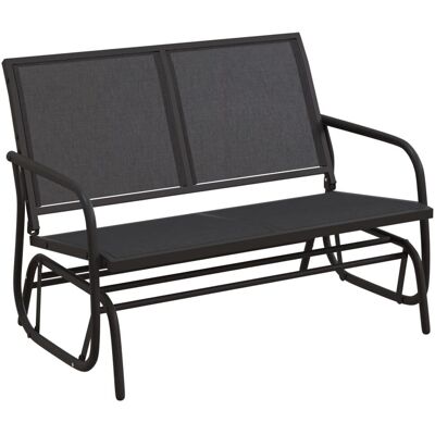 VMP Huśtawka ogrodowa, czarna, 120,5x76x86,5 cm, textilene i stal VMP Huśtawka ogrodowa, czarna, 120,5x76x86,5 cm, textilene i stal