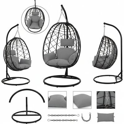 Inny producent Huśtawka Ogrodowa Wiszący Fotel Kokon Bocianie Gniazdo z Poduszką 150kg Inny producent Huśtawka Ogrodowa Wiszący Fotel Kokon Bocianie Gniazdo z Poduszką 150kg