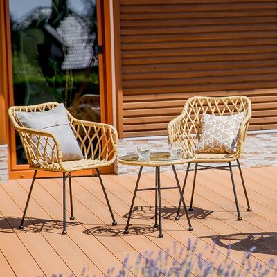 Komplet Mebli Balkonowych / Ogrodowych Desire Beżowy Patio Komplet Mebli Balkonowych / Ogrodowych Desire Beżowy Patio