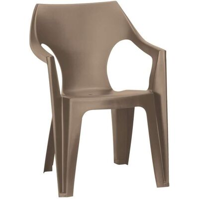 Allibert Krzesło plastikowe Dante Low back, cappuccino, 57x57x79 cm Allibert Krzesło plastikowe Dante Low back, cappuccino, 57x57x79 cm