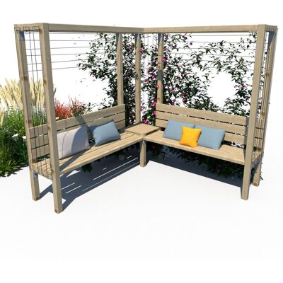 GreenStrand System Ławka narożna 210x214x214 GreenStrand System Ławka narożna 210x214x214