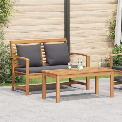 vidaXL Ławka ogrodowa Brązowy 110 x 64 x 76.5 cm Lite dre vidaXL Ławka ogrodowa Brązowy 110 x 64 x 76.5 cm Lite dre