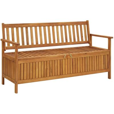 vidaXL Ławka ogrodowa ze schowkiem, 148 cm, lite drewno akacjowe vidaXL Ławka ogrodowa ze schowkiem, 148 cm, lite drewno akacjowe
