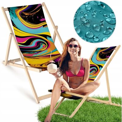 Allbag Leżak Drewniany ABSTRAKCJA PŁYNNE KOLORY Ogrodowy Plażowy Bukowy Allbag Leżak Drewniany ABSTRAKCJA PŁYNNE KOLORY Ogrodowy Plażowy Bukowy