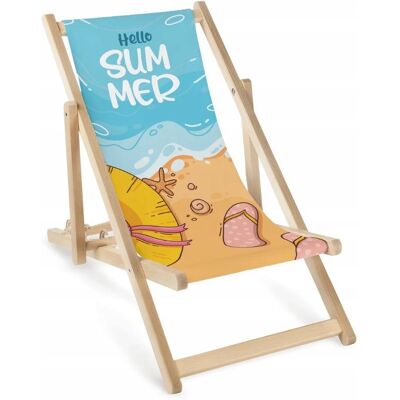 Allbag LEŻAK DREWNIANY DZIECIĘCY z NADRUKIEM Hello Summer DLA DZIECKA OGRODOWY Allbag LEŻAK DREWNIANY DZIECIĘCY z NADRUKIEM Hello Summer DLA DZIECKA OGRODOWY