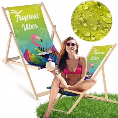Allbag Leżak Drewniany KOLOROWY TROPICAL VIBES Ogrodowy Plażowy Bukowy Allbag Leżak Drewniany KOLOROWY TROPICAL VIBES Ogrodowy Plażowy Bukowy