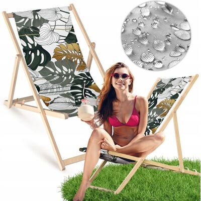 Allbag Leżak Drewniany MONSTERY BIAŁE ZIELONE ZŁOTE Ogrodowy Plażowy Bukowy Allbag Leżak Drewniany MONSTERY BIAŁE ZIELONE ZŁOTE Ogrodowy Plażowy Bukowy